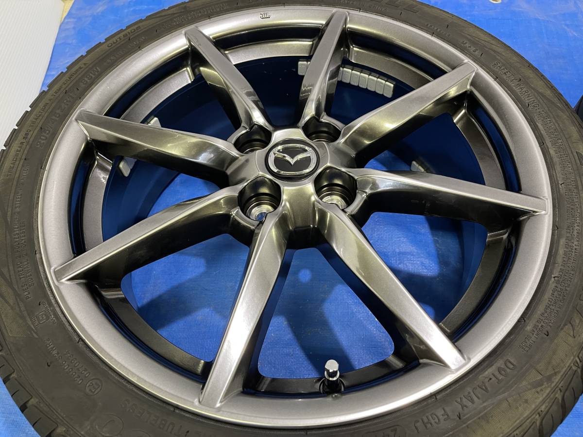 □超美品NDロードスター RF純正MAZDAマツダ17インチx7J+45 100/4H 205 