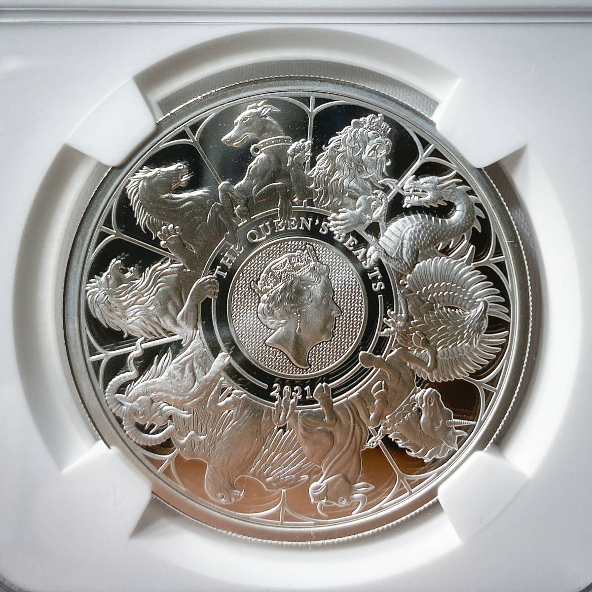 コンプリーター クイーンズビースト 2021年 英国 銀貨 NGC イギリス 2