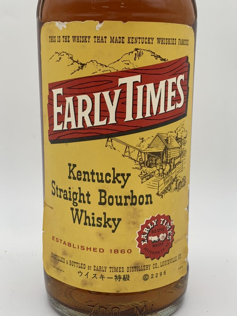 最安値，大得価】 古酒 未開栓 EARLY TIMES Kentucky Bourbon アーリー