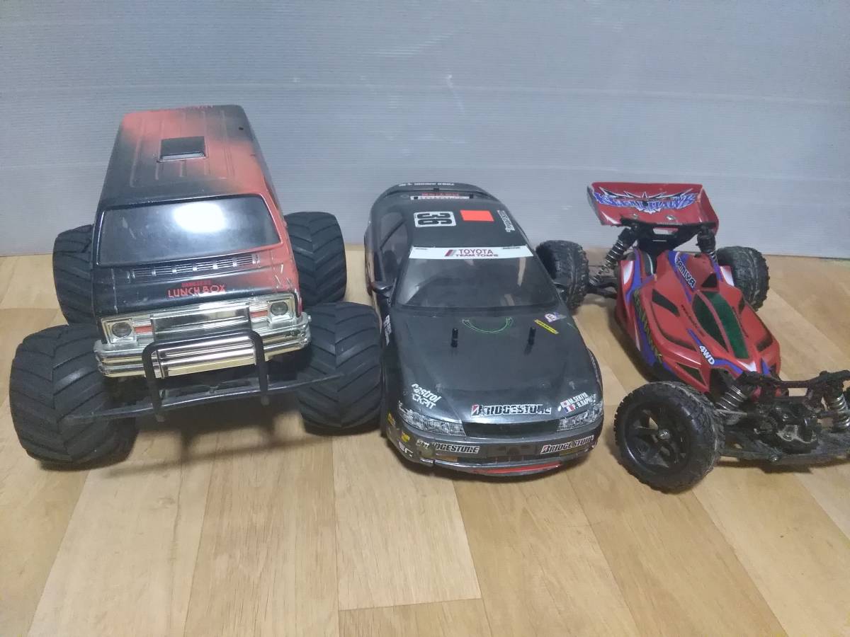 送料無料1円～　タミヤ　古いラジコンカー　3台まとめて　ジャンク　ランチボックス　df-03
