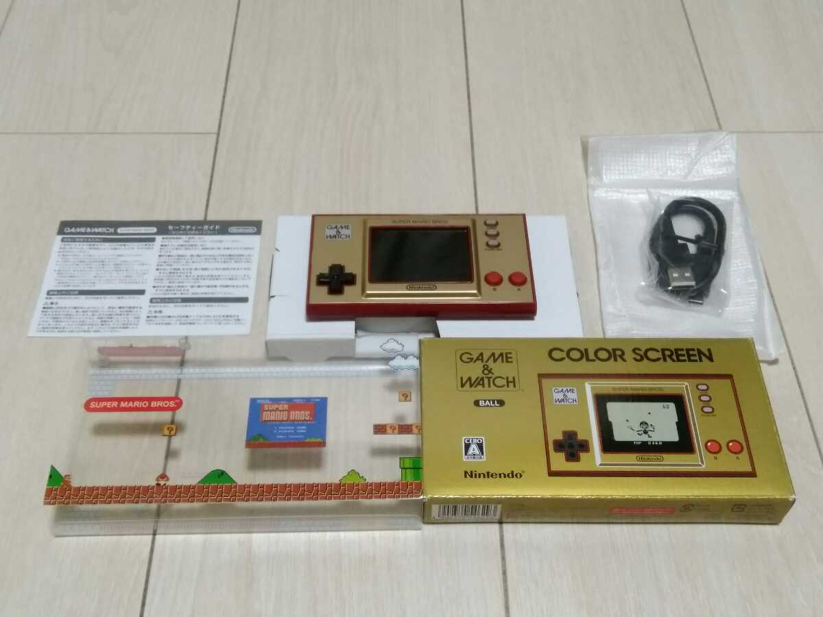即決 極美品 ゲーム&ウオッチスーパーマリオブラザーズ 使用時間5分