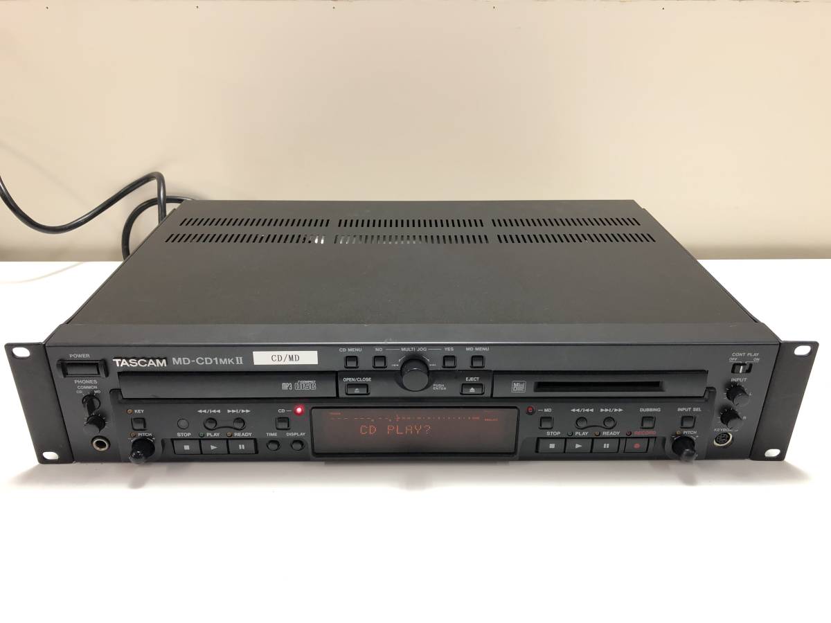 通電動作確認 TASCAM MD-CD1 業務用CDプレーヤー/MDレコーダー