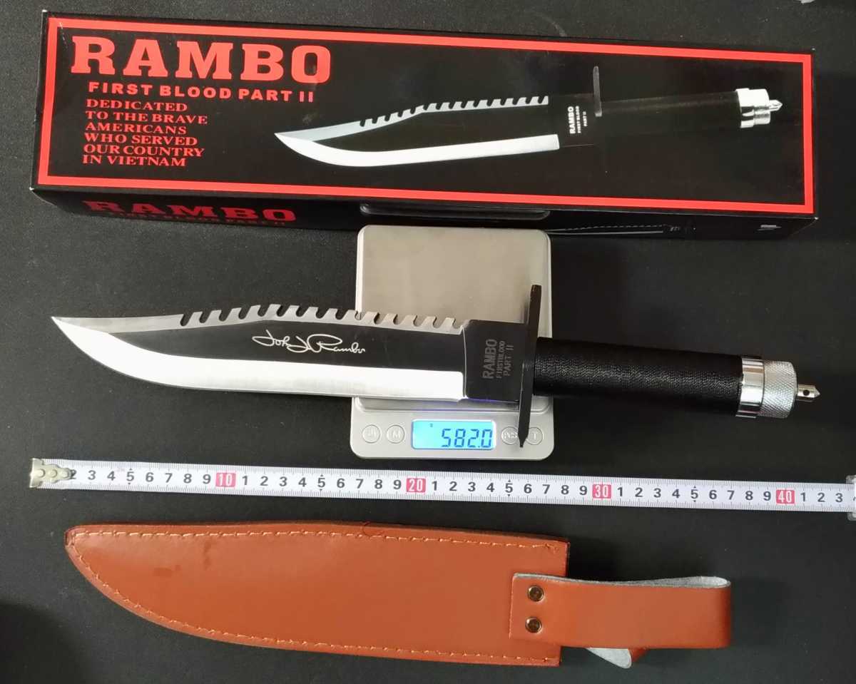 ランボー2 Rambo 大型サバイバルナイフ フルタング 包丁 テント 焚き火 ハンティング フィッシング ミリタリー ハンティングナイフ 狩猟刀 売買されたオークション情報 Yahooの商品情報をアーカイブ公開 オークファン Aucfan Com