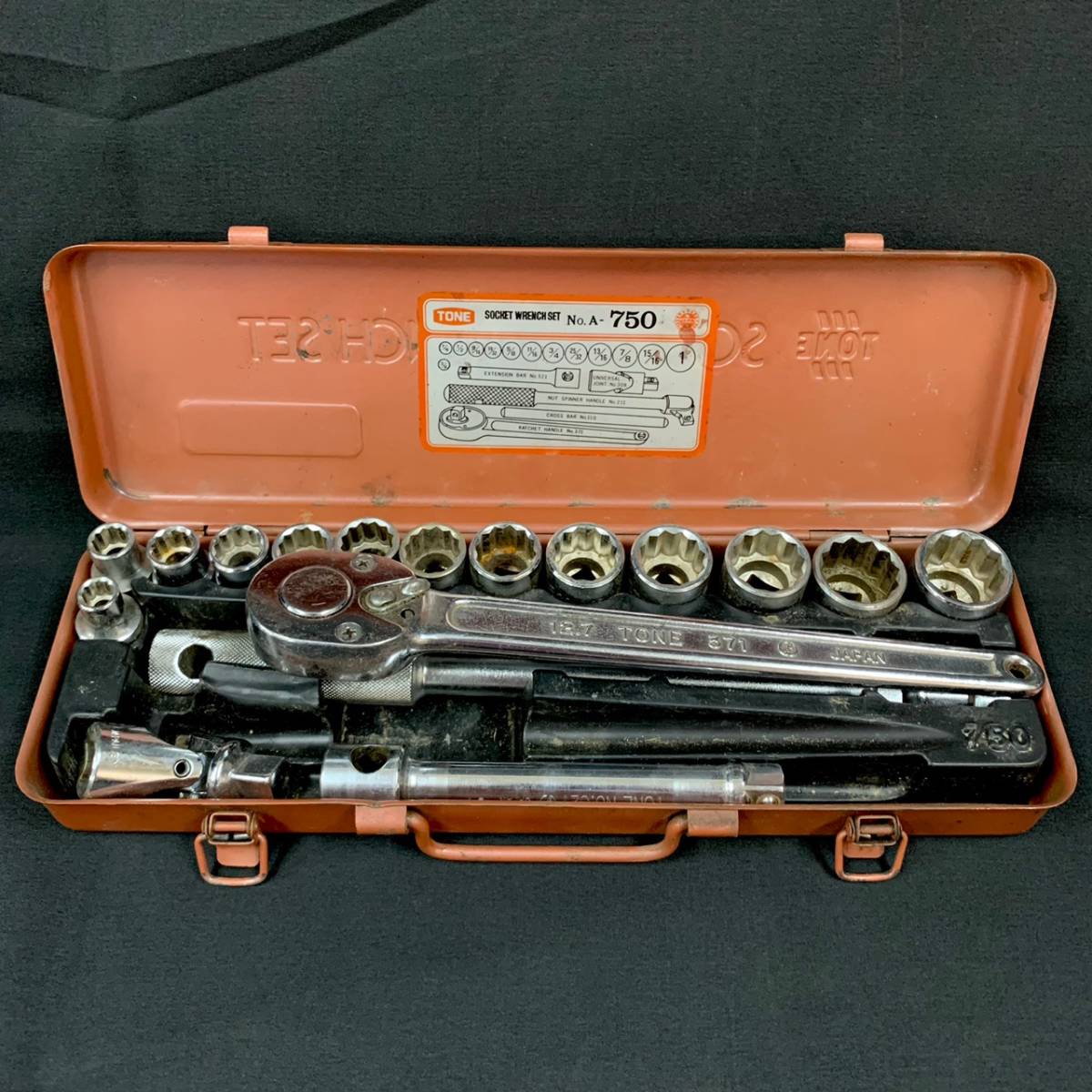 【新作入荷，安い】 D27c09D6 TONE トネ SOCKET WRENCH SET ソケットレンチセット NO.A-750 工具(ソケットレンチ)｜売買されたオークション情報、yahooの商品情報をアーカイブ公開 - オークファン ソケットレンチ