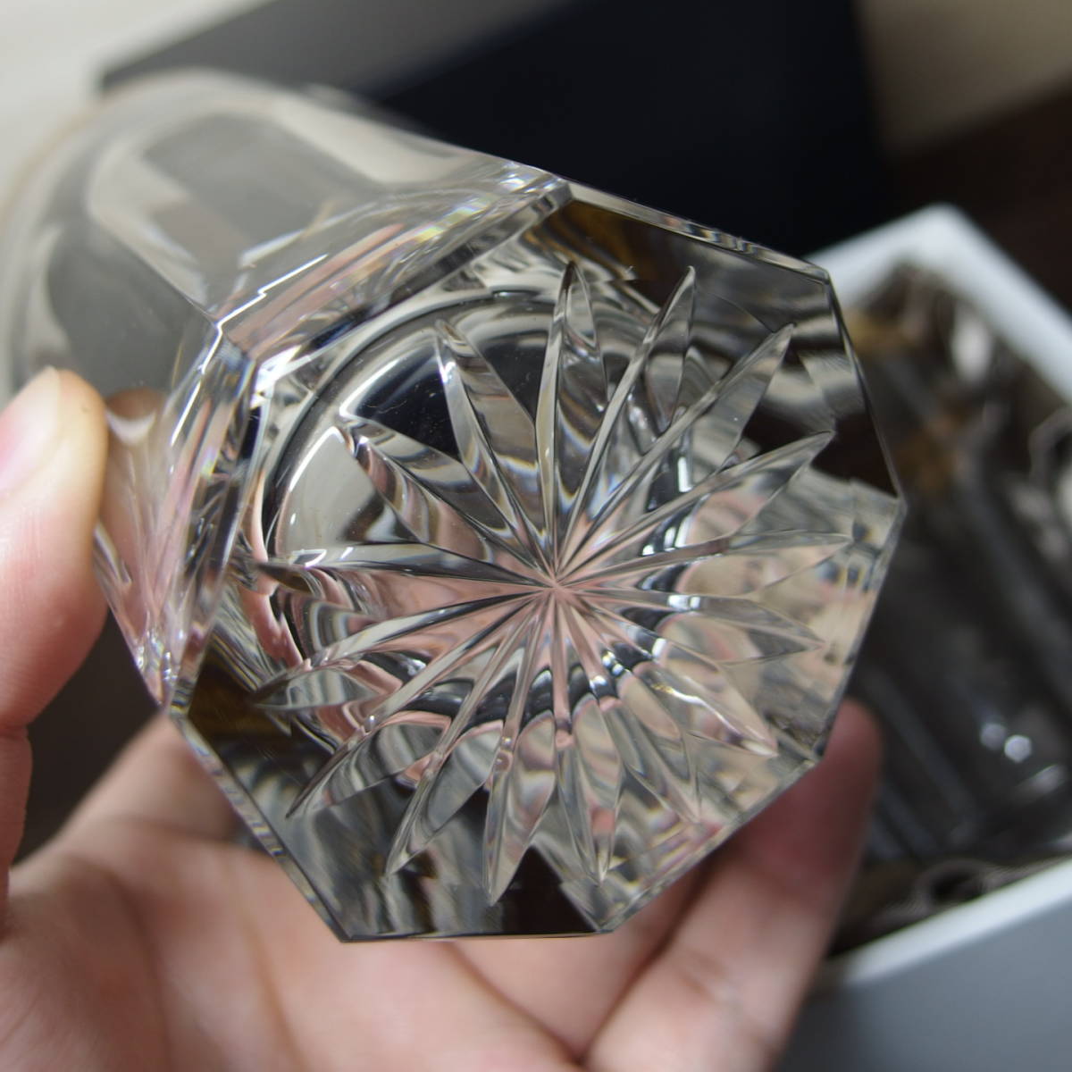 HOYA クリスタル 工芸品 6客 最高級8面カット 金彩 タンブラーグラス 6