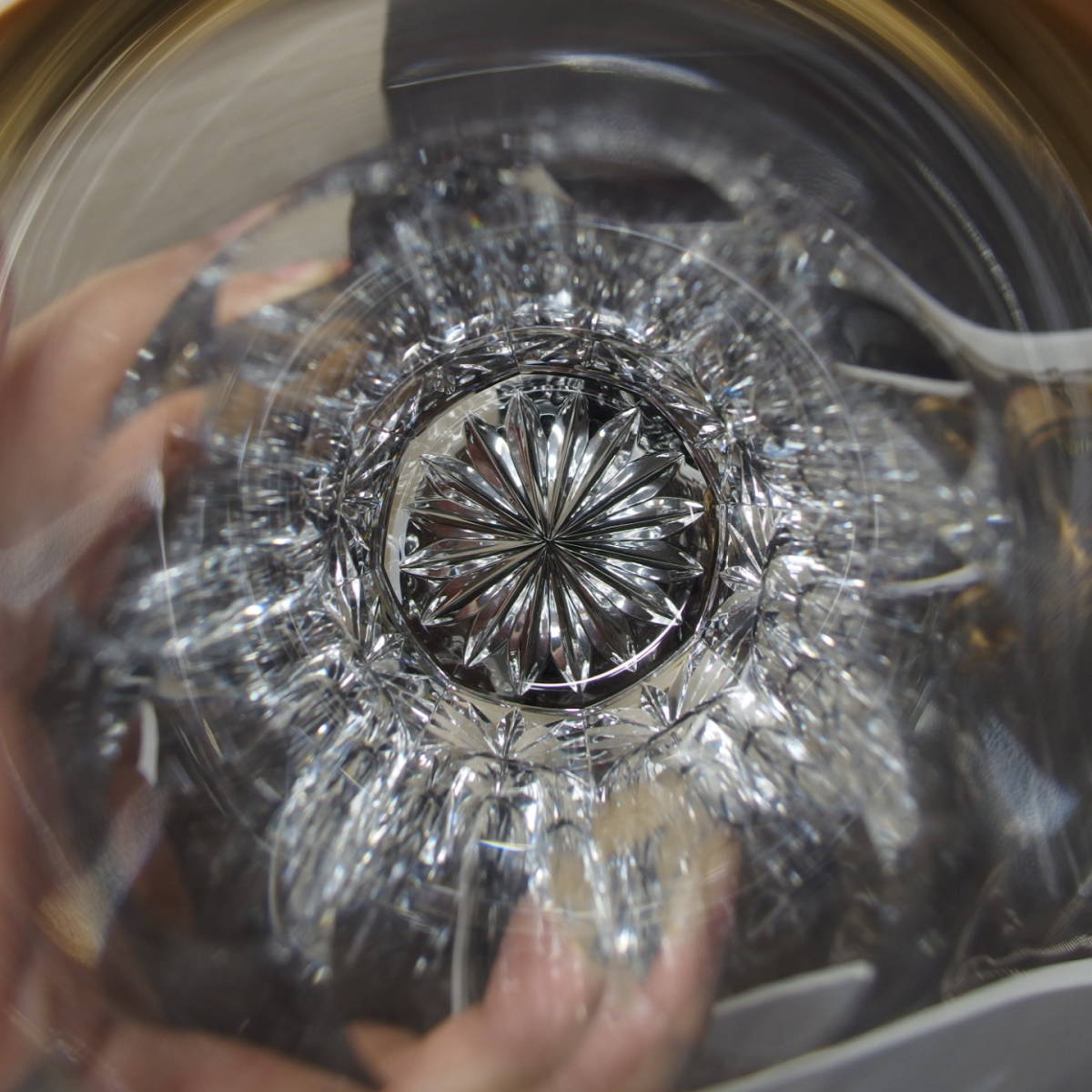 HOYA クリスタル 工芸品 6客 最高級8面カット 金彩 タンブラーグラス 6