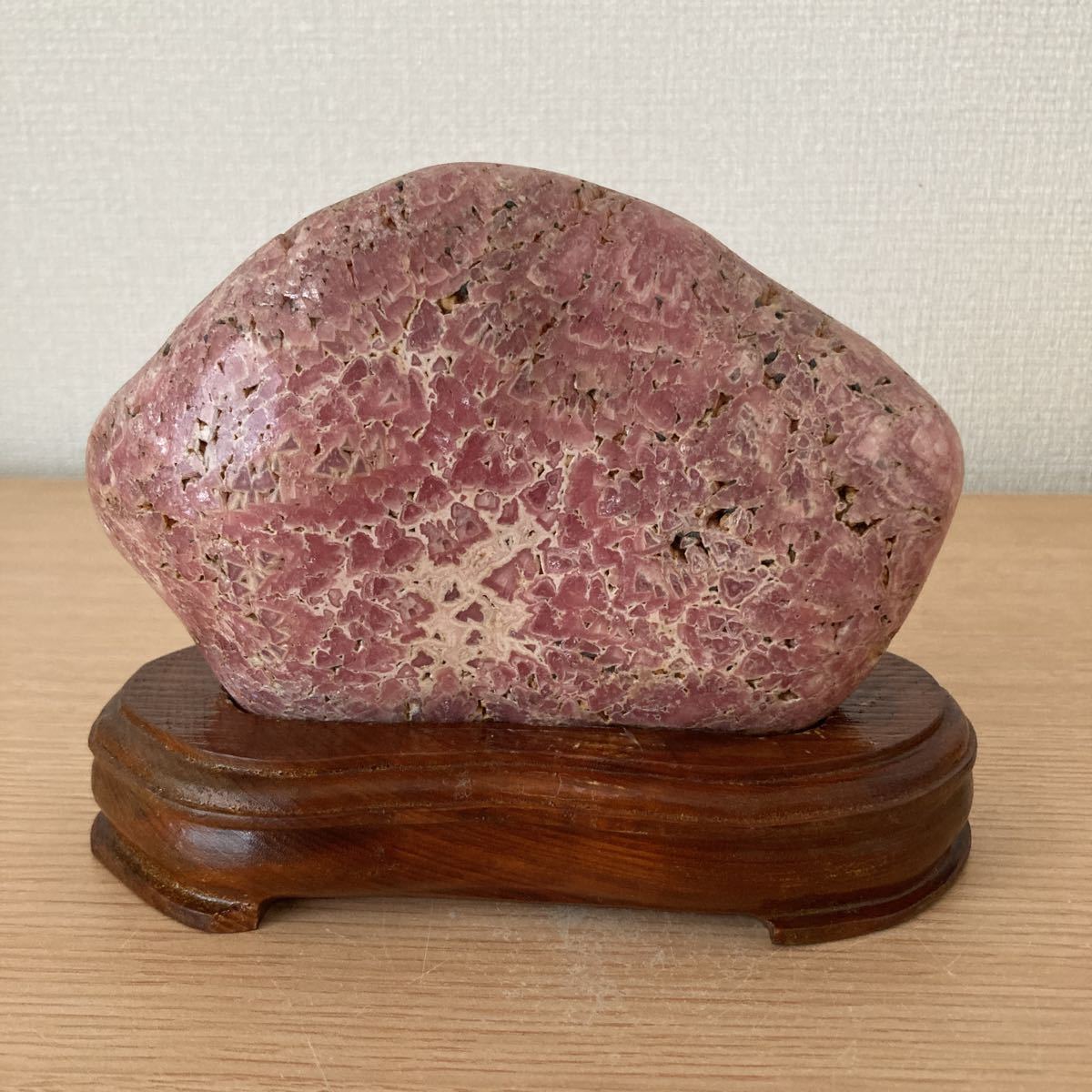 水石 盆石 天然石 静岳石 鑑賞石姿岩 横52×高21×