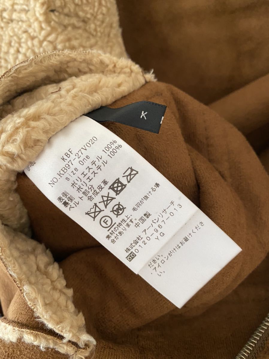 試着のみ 極美品 定価11，000円◇KBF リバーシブル フェイクムートン