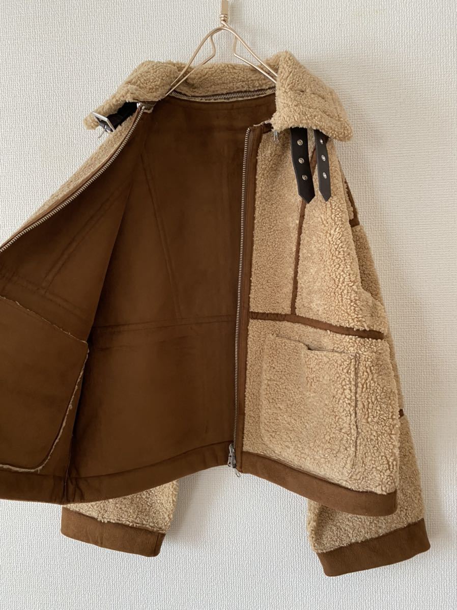 試着のみ 極美品 定価11，000円◇KBF リバーシブル フェイクムートン