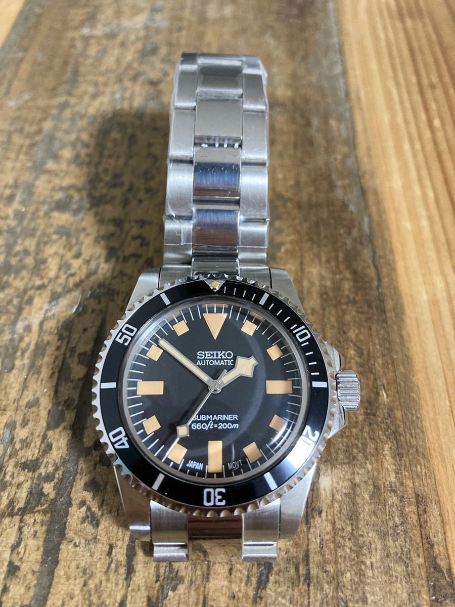 seiko mod NH35 カスタム チュードル サブマリーナ イカ針 ○Rブレス 