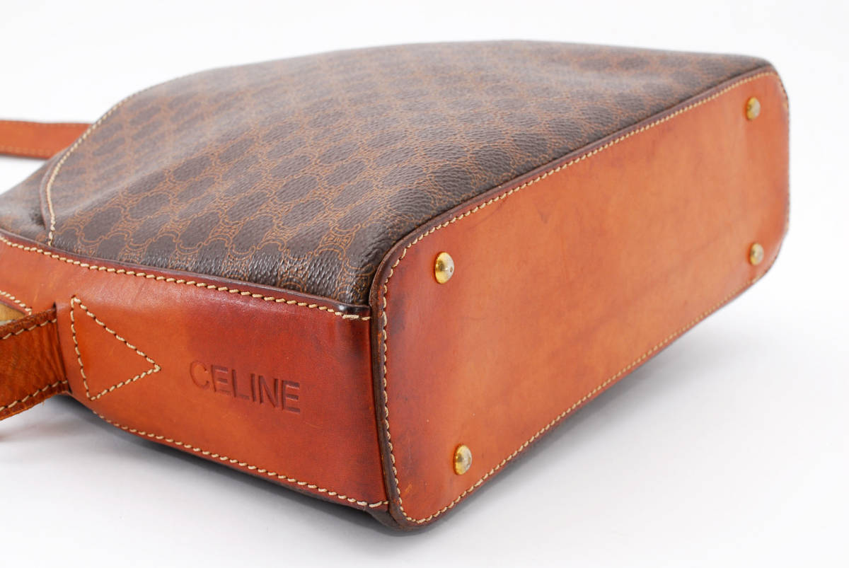 1円スタート】ヴィンテージ CELINE セリーヌ マカダム PVC レザー 