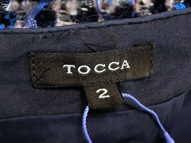 ☆未使用2017☆TOCCAトッカ/ヤーンツイードREMEMBRANCEスカート:2/濃紺  