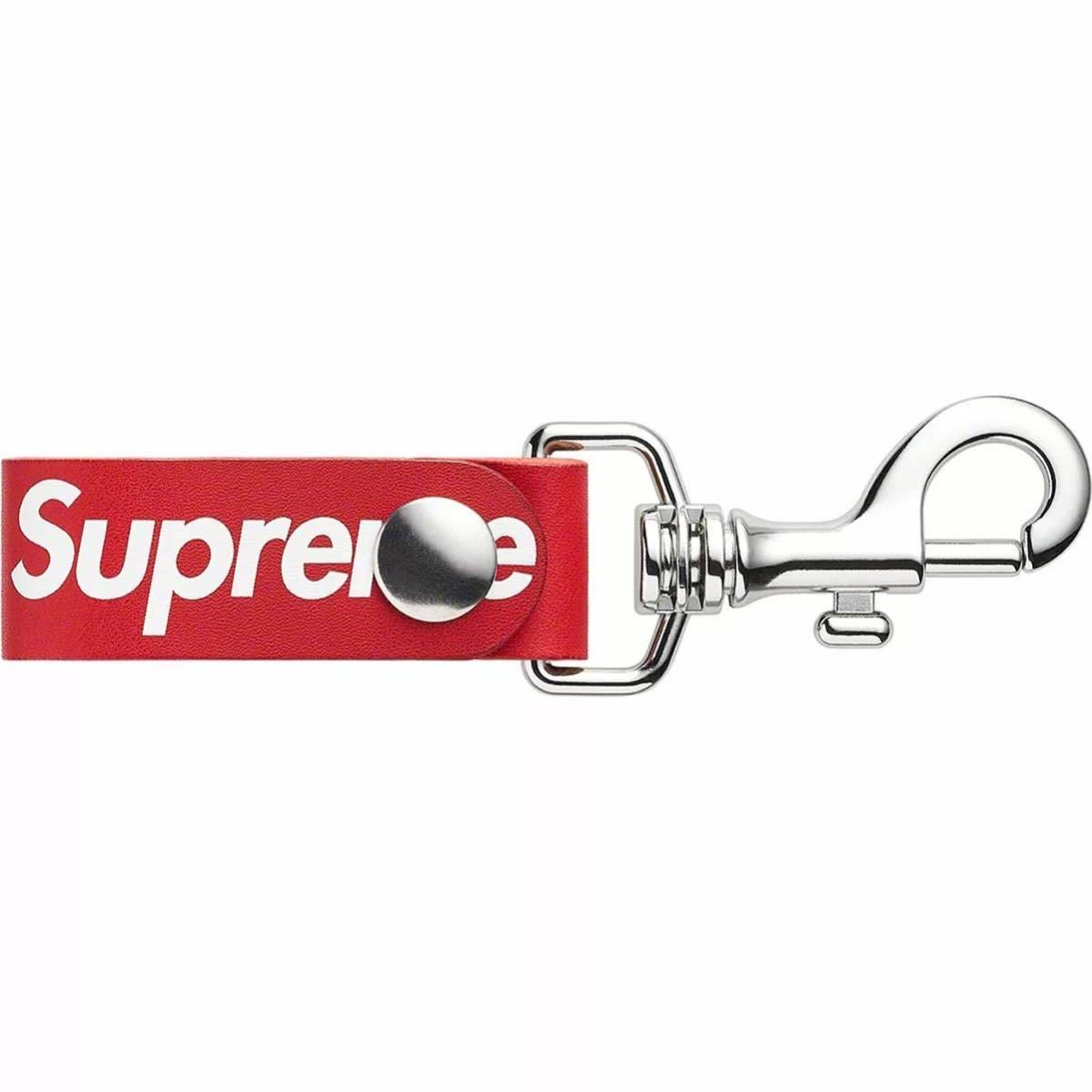 送料無料 赤 Supreme 21ss Leather Key Loop Red シュプリーム レザー