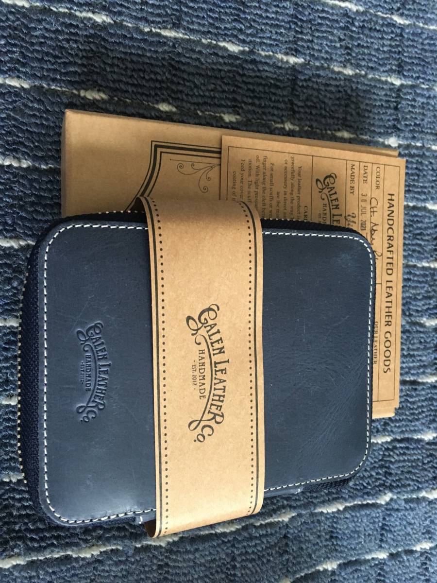 【GalenLeather】ガレンレザー ペンケース ネイビー 10本差し（美品)