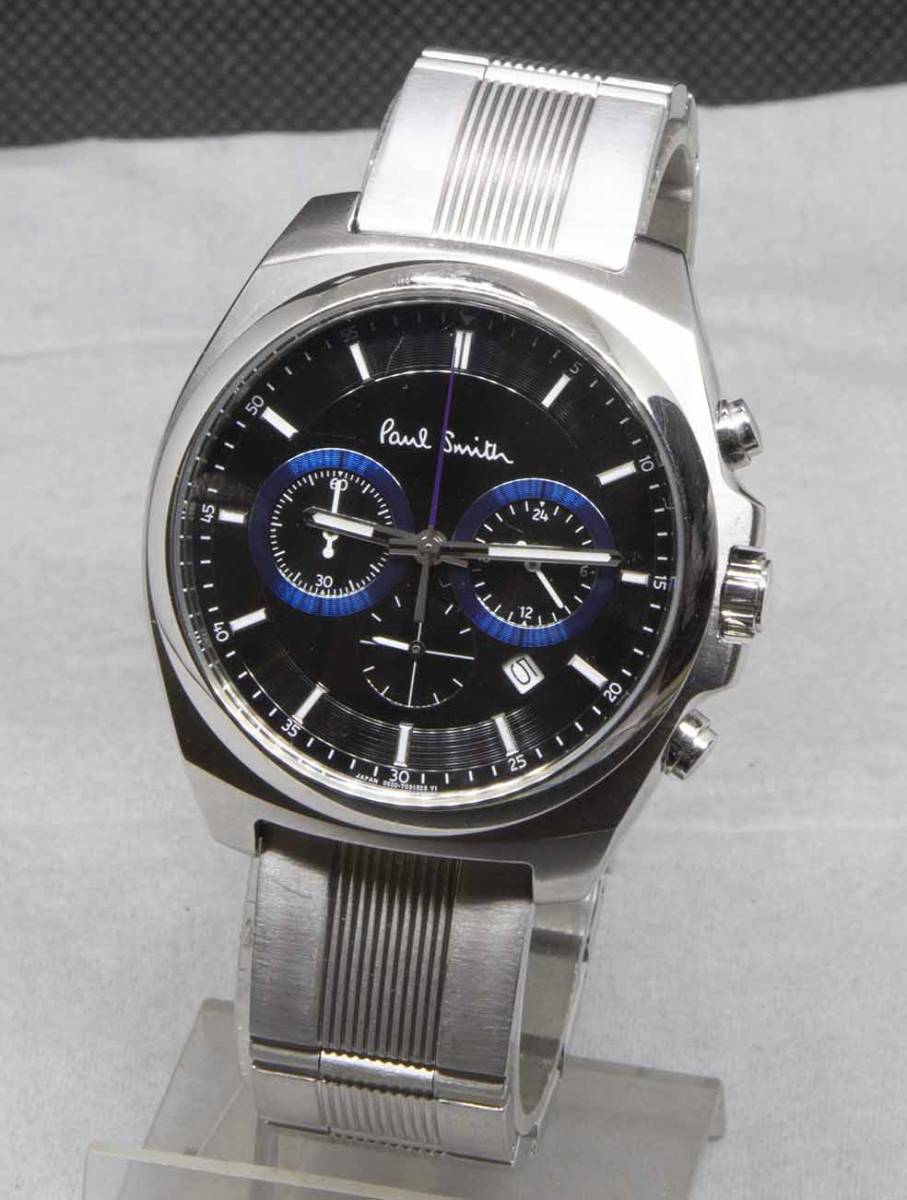 【質店】中古　ポールスミス・クォーツ腕時計　クロノグラフ　0520-S092388　電池交換済　動作品