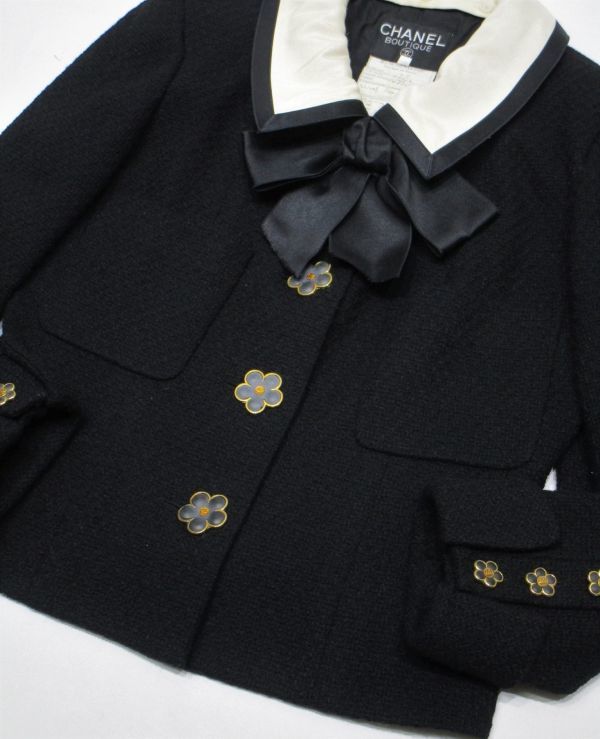 美品 激レア☆希少 CHANEL シャネル Vintage フラワー ボタン 2way 