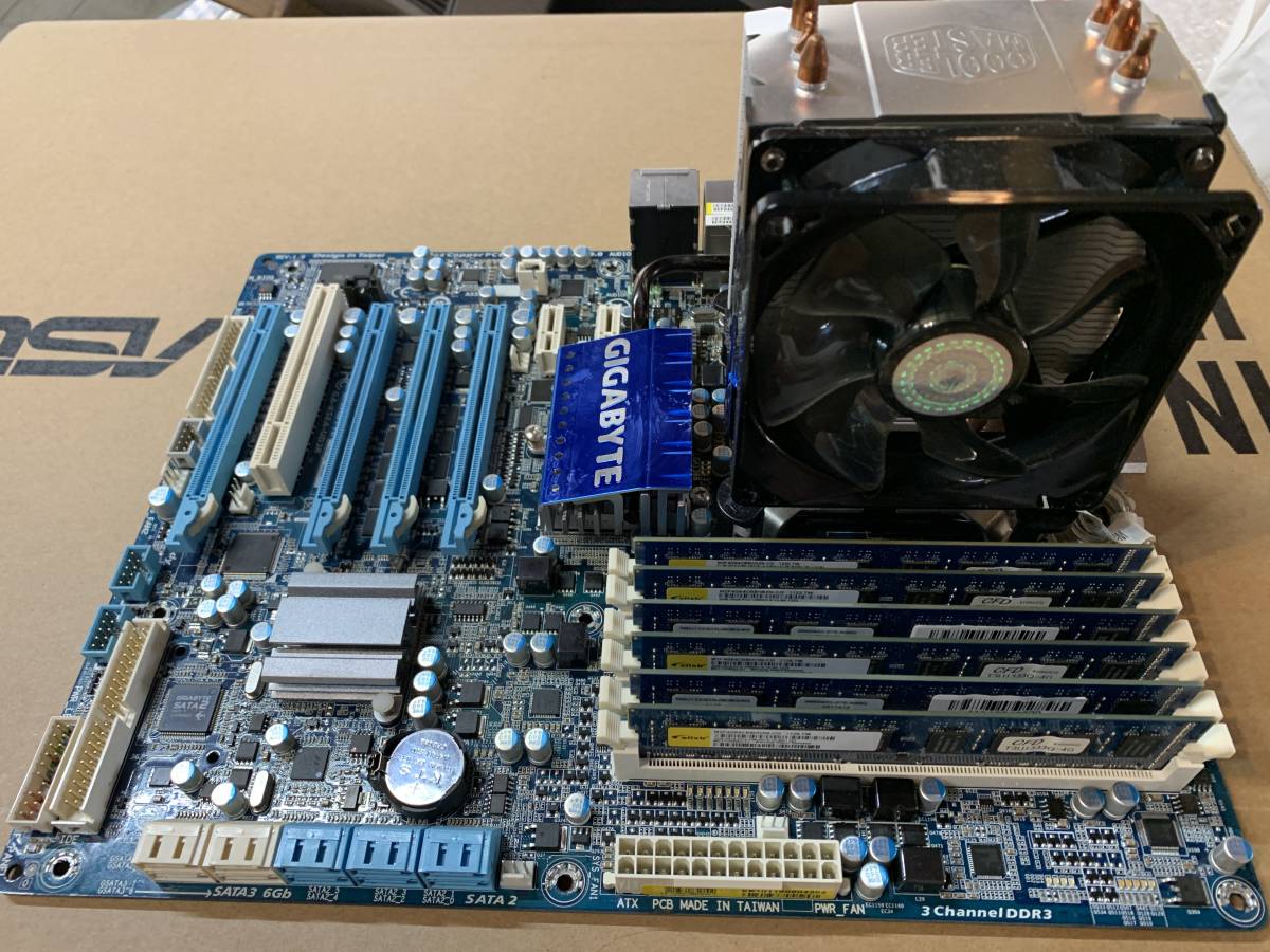 動作確認済] Core i7 980X + GIGABYTE X58マザー + メモリ6枚