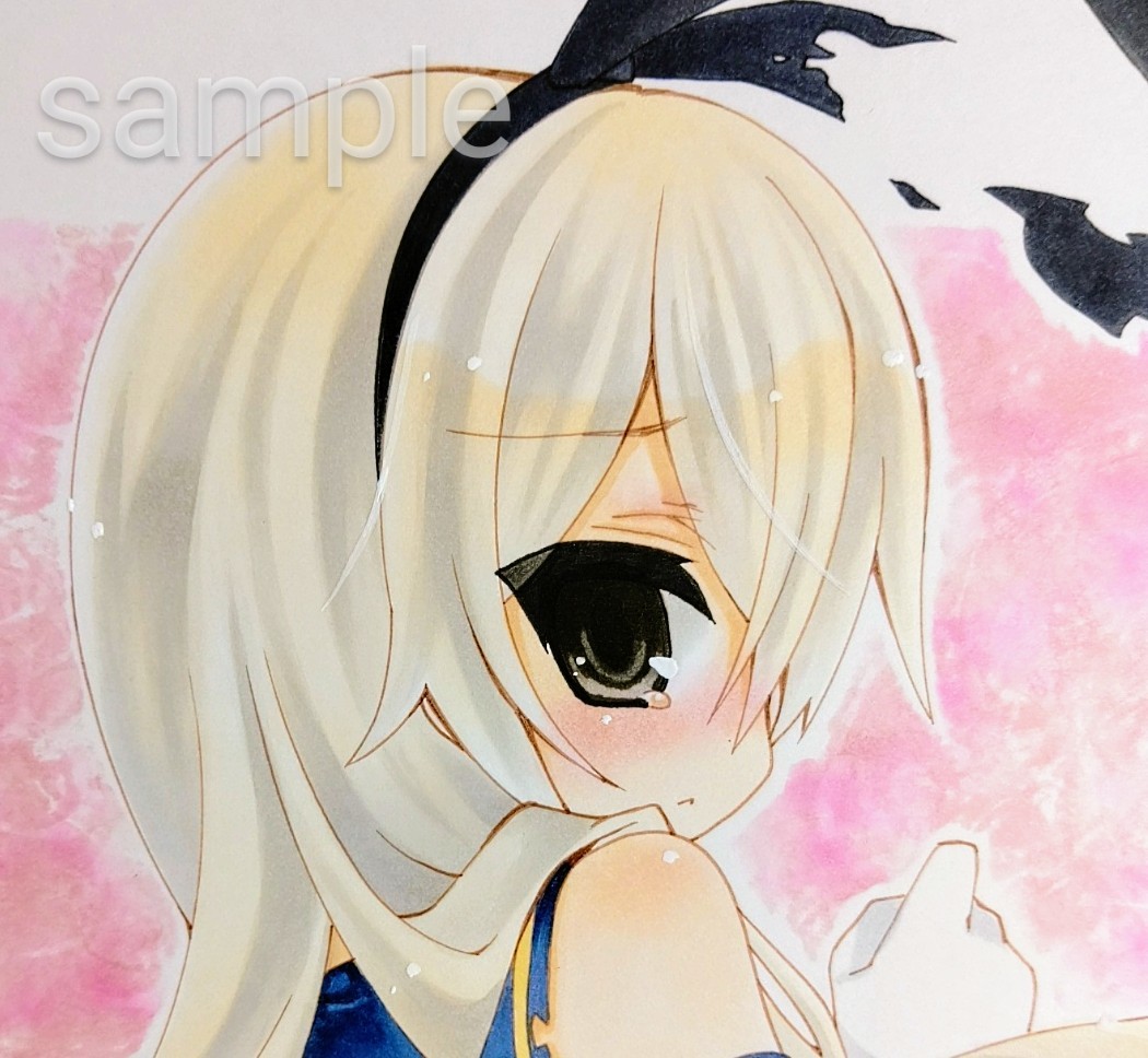 艦これ 艦隊これくしょん 同人手描きイラスト 島風(中破)⁄艦隊これく