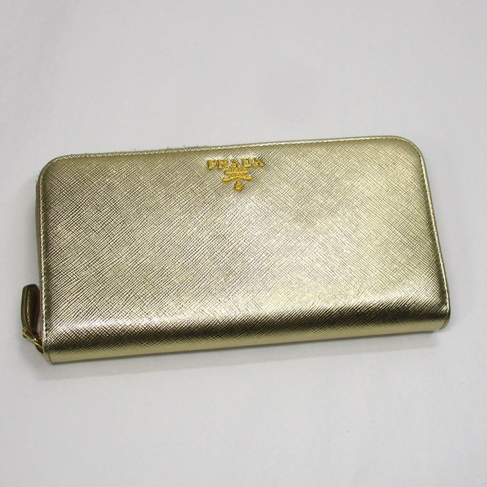 プラダ 長財布美品  - ゴールド レザー 楽天市場】【財布】PRADA プラダ 2つ折り長財布 レザー サフィアーノ