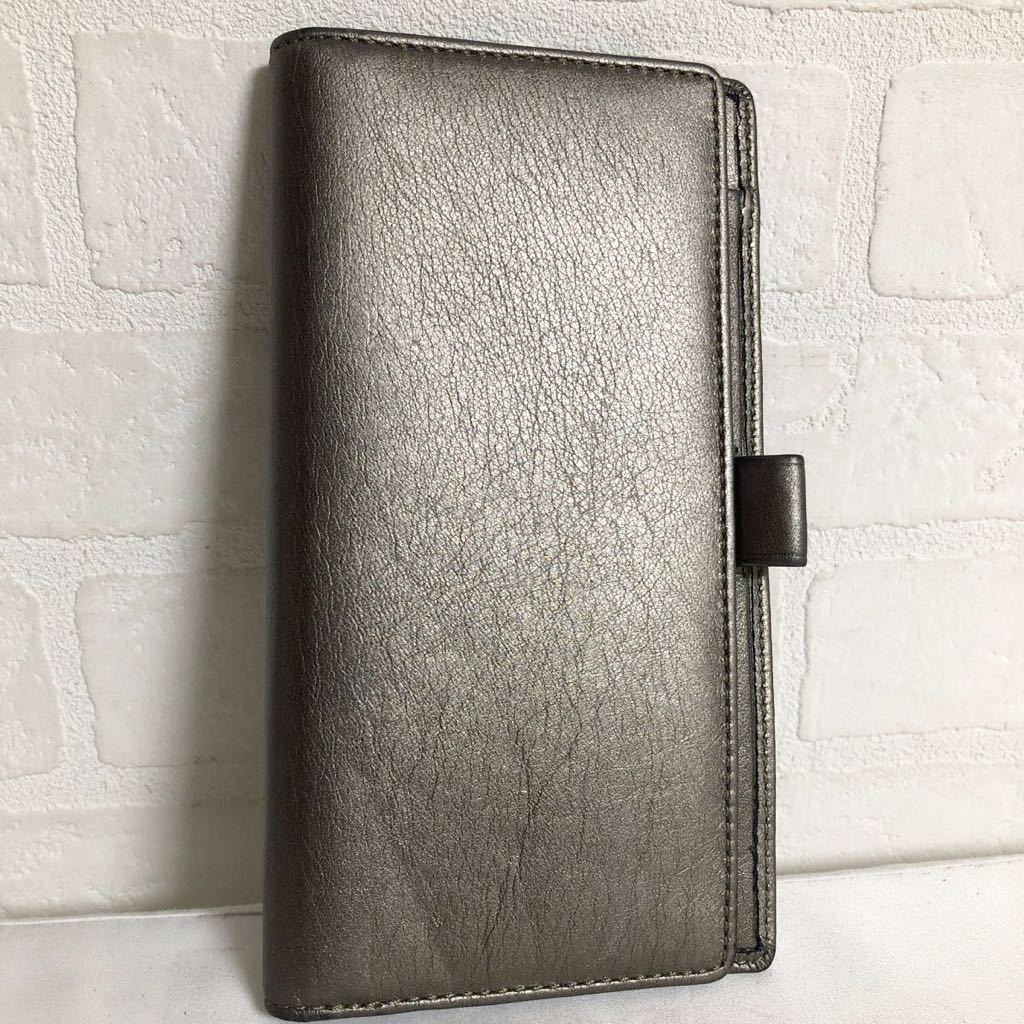 2122 Coach コーチ レザー お札入れ 札入れ 長財布 ウォレット ペン差し メンズ ダークシルバー 男性用財布 売買されたオークション情報 Yahooの商品情報をアーカイブ公開 オークファン Aucfan Com