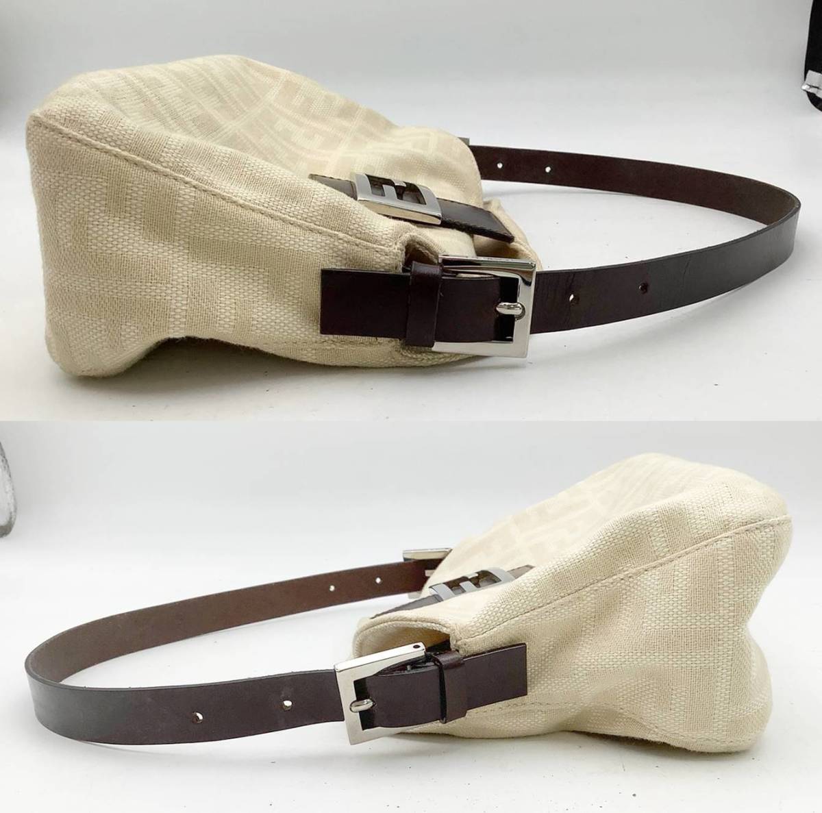 ◇バッグ◇FENDI フェンディ ズッカ柄 キャンバス×レザー ハンドバッグ 