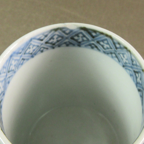 福雀】古伊万里 染付 のぞき 五客【A45】 | 古伊万里 覗き猪口 染