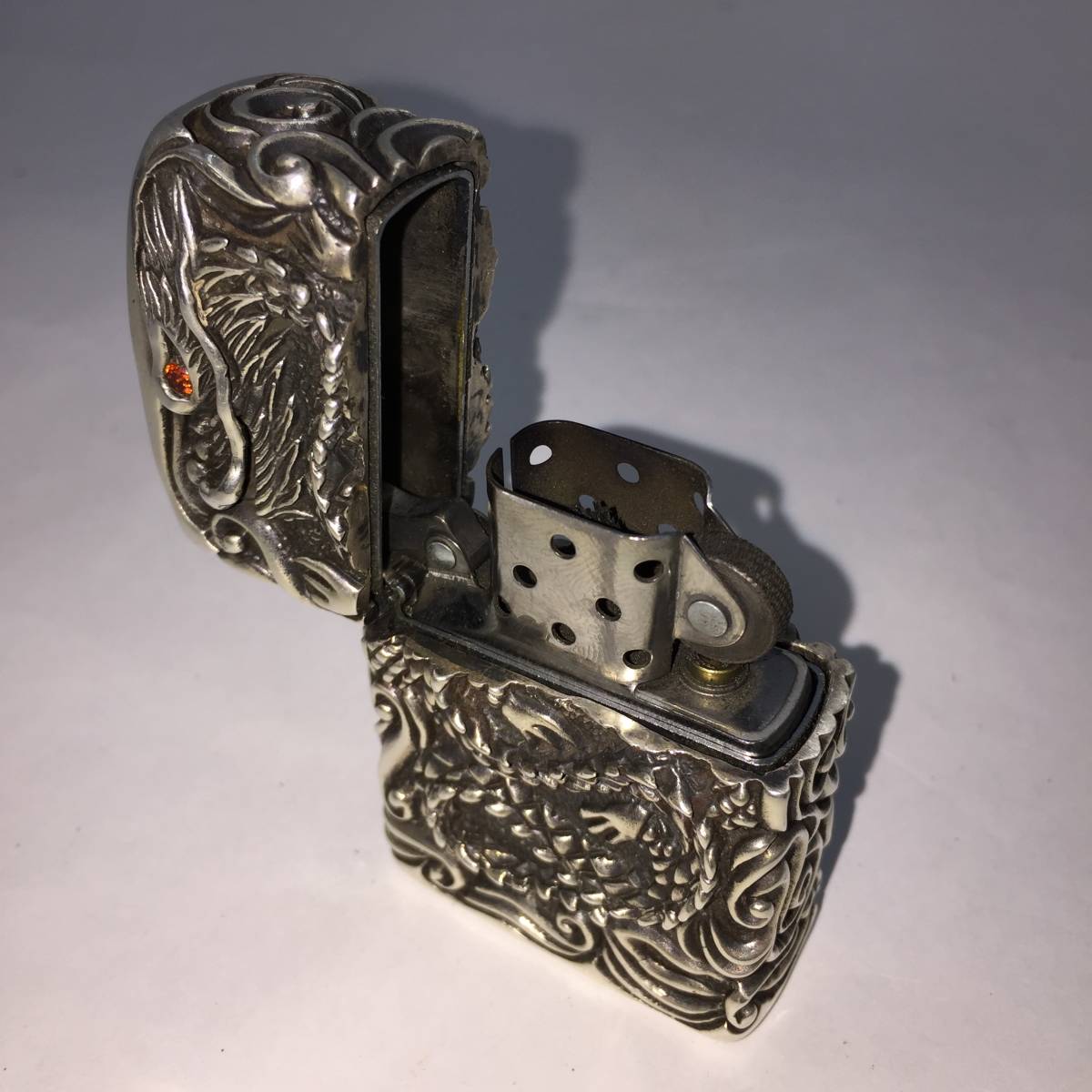 ドラゴン 龍 ZIPPO ジッポ 和柄 Zippo 竜 : ライター シルバー925 