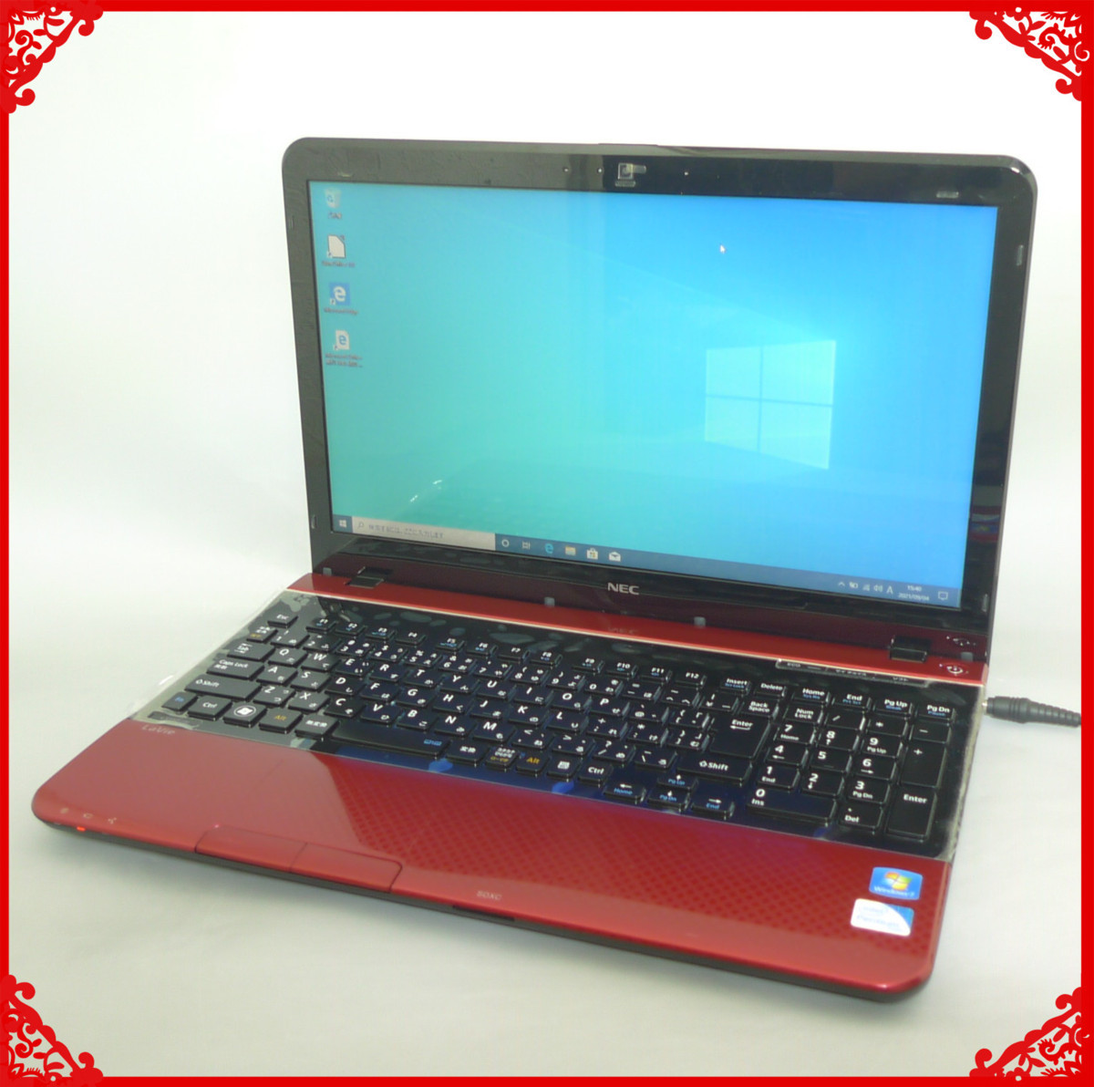 1円～ 中古美品 レッド 赤 ノートパソコン NEC PC-LS150HS6R 即使用