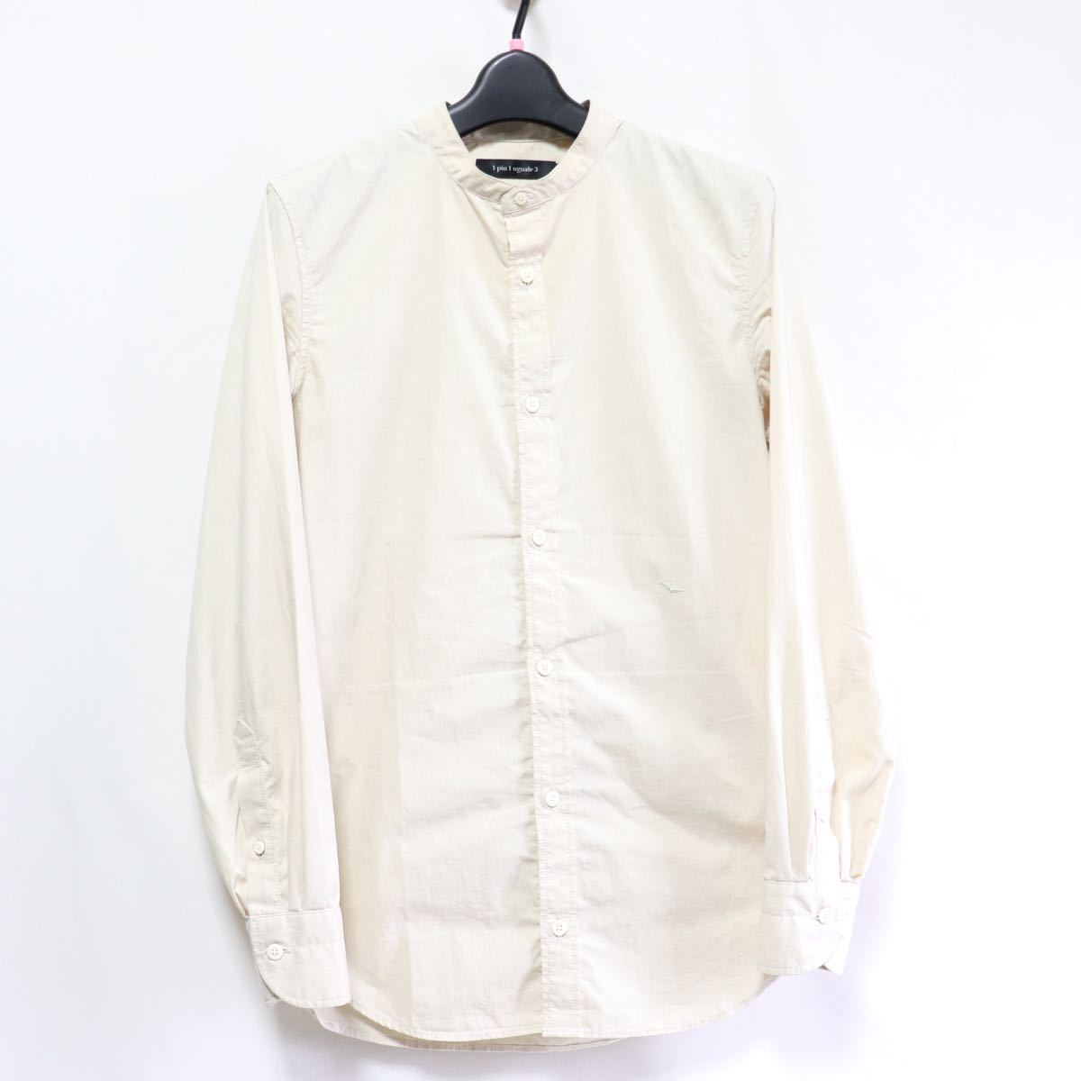 トレンド【1piu1uguale3】TYPEWRITER STRETCH BIO CLOTH VINTAGE NO COLLAR SHIRT/３/タイプライター ストレッチ ノーカラー/長袖シャツ 1PIU1UGUALE3 - | 1PIU1UGUALE3正規店 VATOMCE ウノピゥウノウグァーレトレ大阪