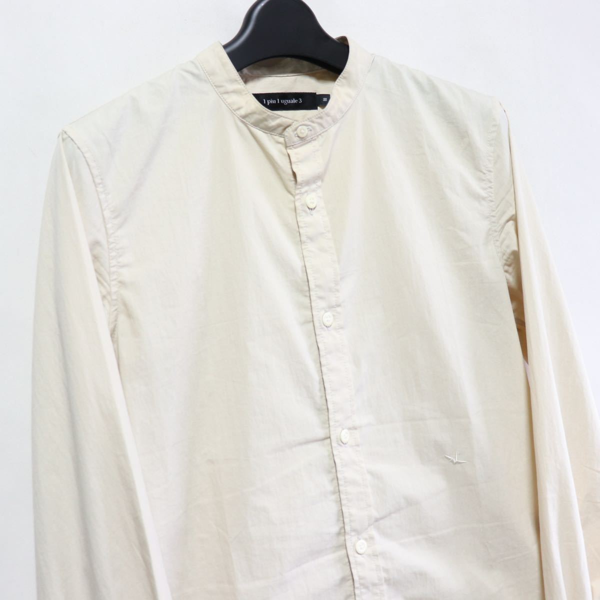 トレンド【1piu1uguale3】TYPEWRITER STRETCH BIO CLOTH VINTAGE NO COLLAR SHIRT/３/タイプライター ストレッチ ノーカラー/長袖シャツ 1PIU1UGUALE3 - | 1PIU1UGUALE3正規店 VATOMCE ウノピゥウノウグァーレトレ大阪