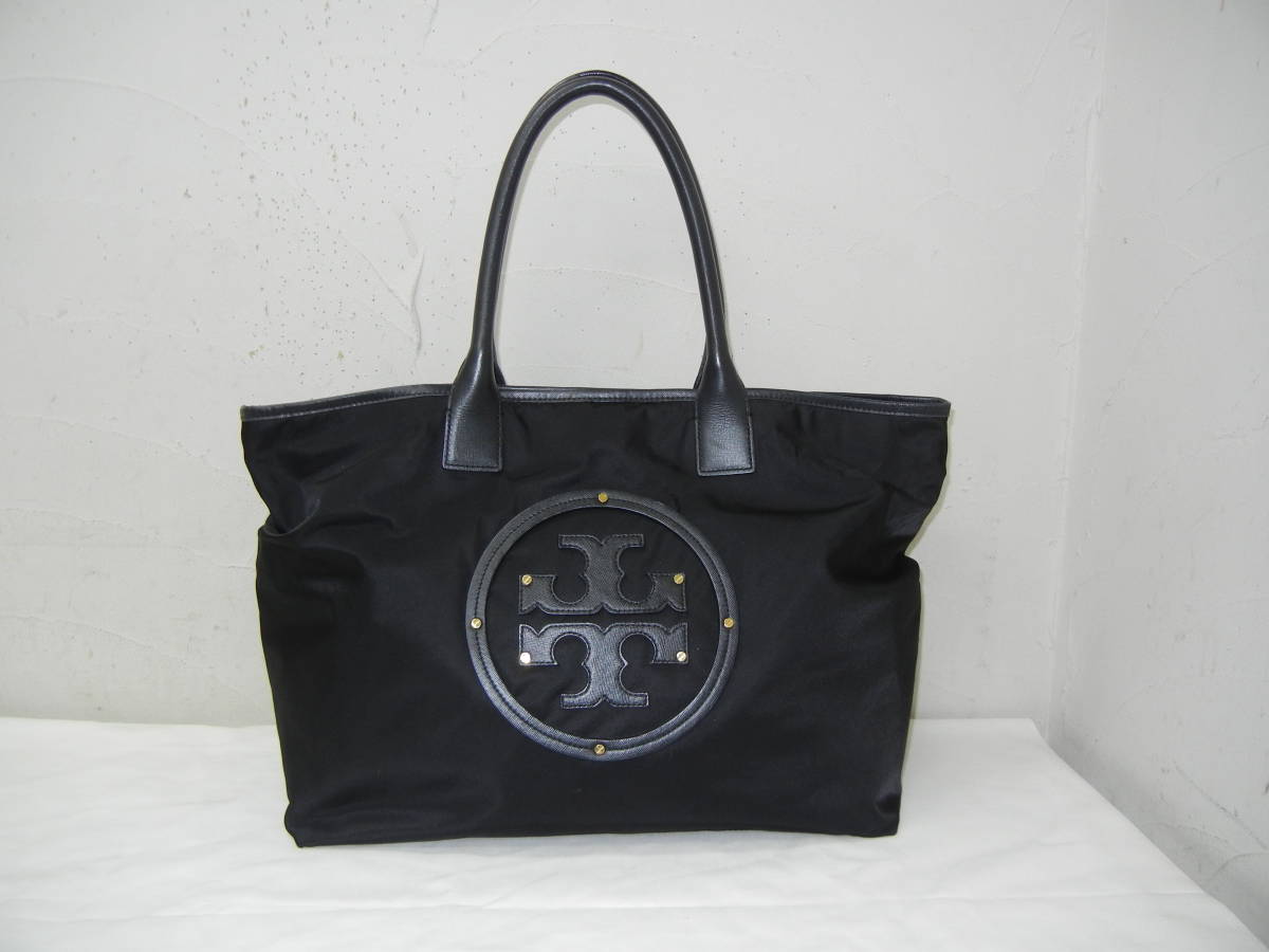 TORY BURCH＊トリーバーチ ナイロン×レザー 大きめトートバッグ 