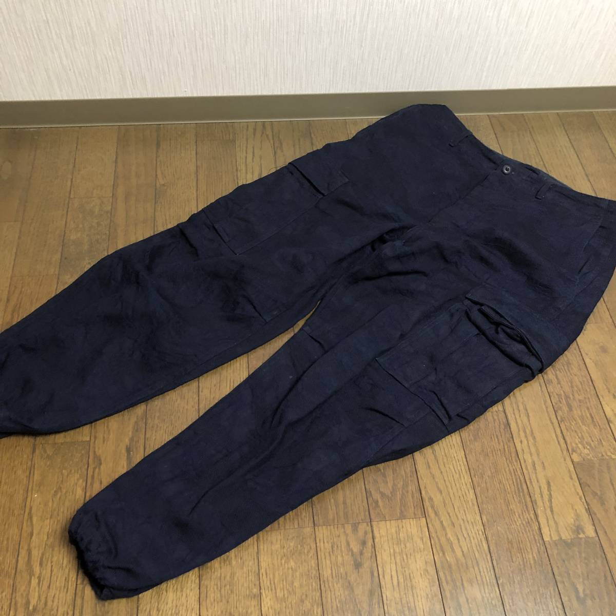 H48 ナイジェルケーボン インディゴ迷彩パンツ　ミリタリーパンツ　未使用　NIGEL CABOURN
