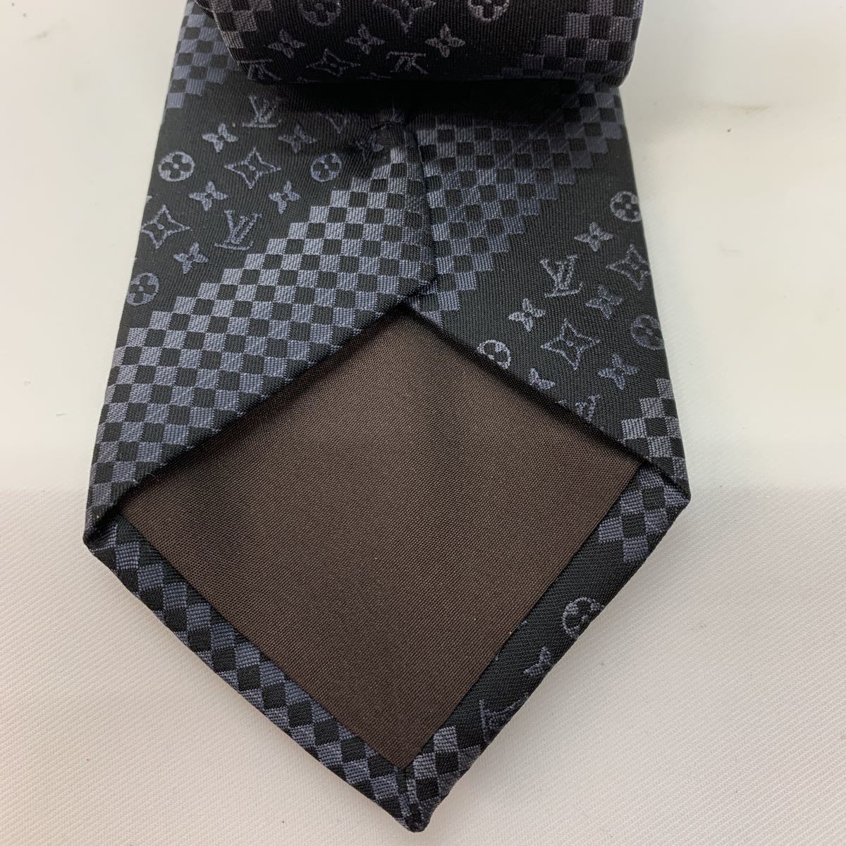 LOUIS VUITTON ブランドネクタイ イタリア製 シルク ミックス