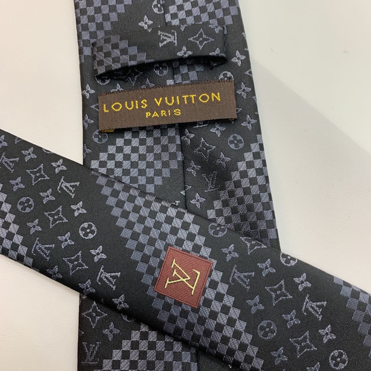 LOUIS VUITTON ブランドネクタイ イタリア製 シルク ミックス