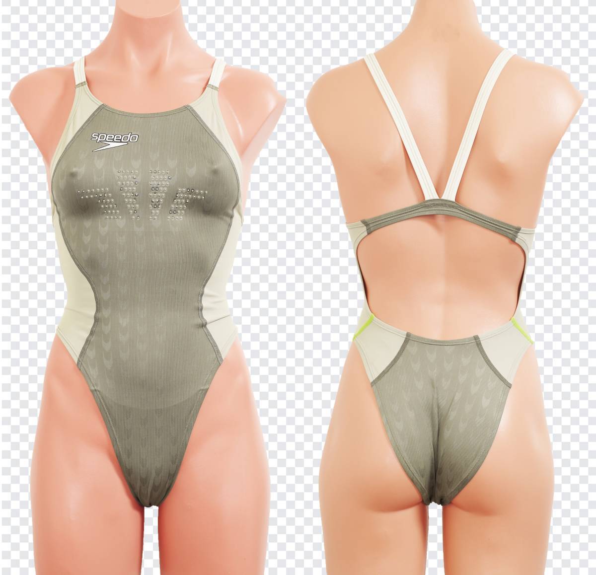 【SPEEDO】貴重な灰カラー！ファーストスキン FS２ 競泳水着 ハイレグ 美品】 激レア！スピード SPEEDO ファーストスキンFS2 FASTSKIN FSⅡ