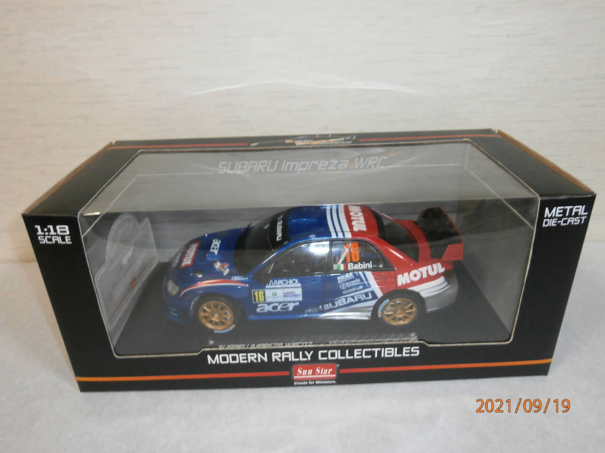 Subaru Impreza 1:18 Sun Star WRC - Diecast Model Car Sunstar 1⁄18