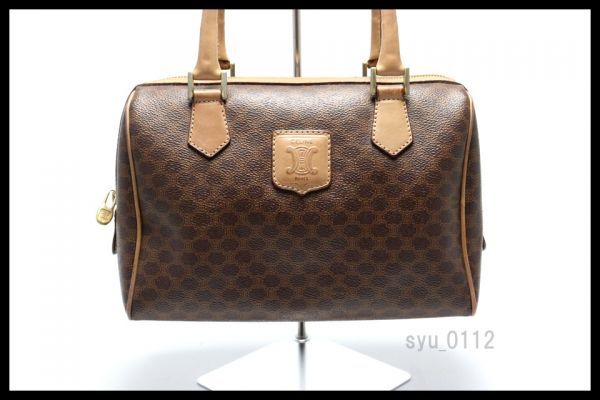 希少美中古■CELINE マカダム レザー ハンドバッグ セリーヌ■0916ue48-3M