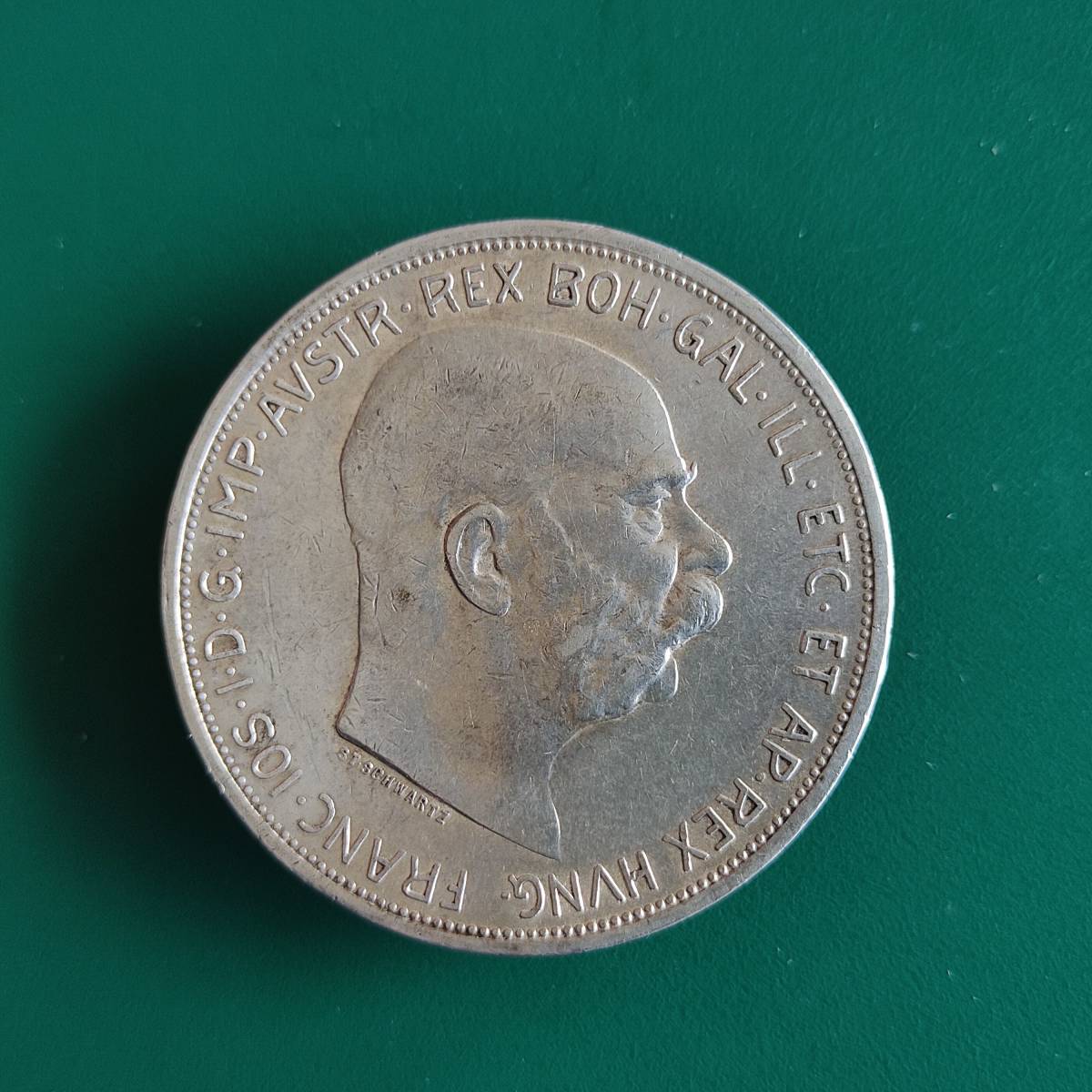 R*a様 1880年 オーストリアハンガリー帝国 1フローリン 銀貨フランツヨー オーストリア、フランツ・ヨーゼフ1世皇帝1909年 オーストリア皇帝