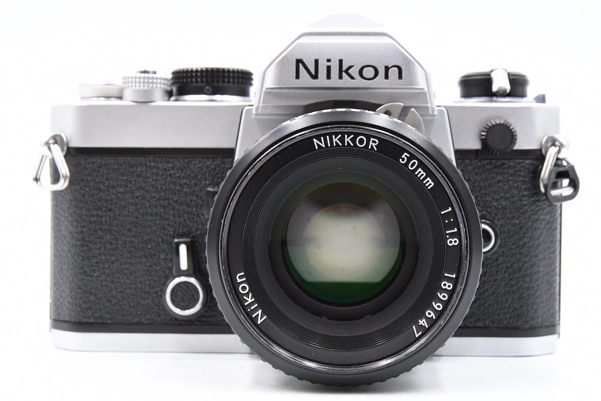 Nikon ニコン FM シルバー + AI NIKKOR 50mm F1.8 フィルムカメラ MF一眼レフカメラ MFカメラ 単焦点 標準 レンズセット