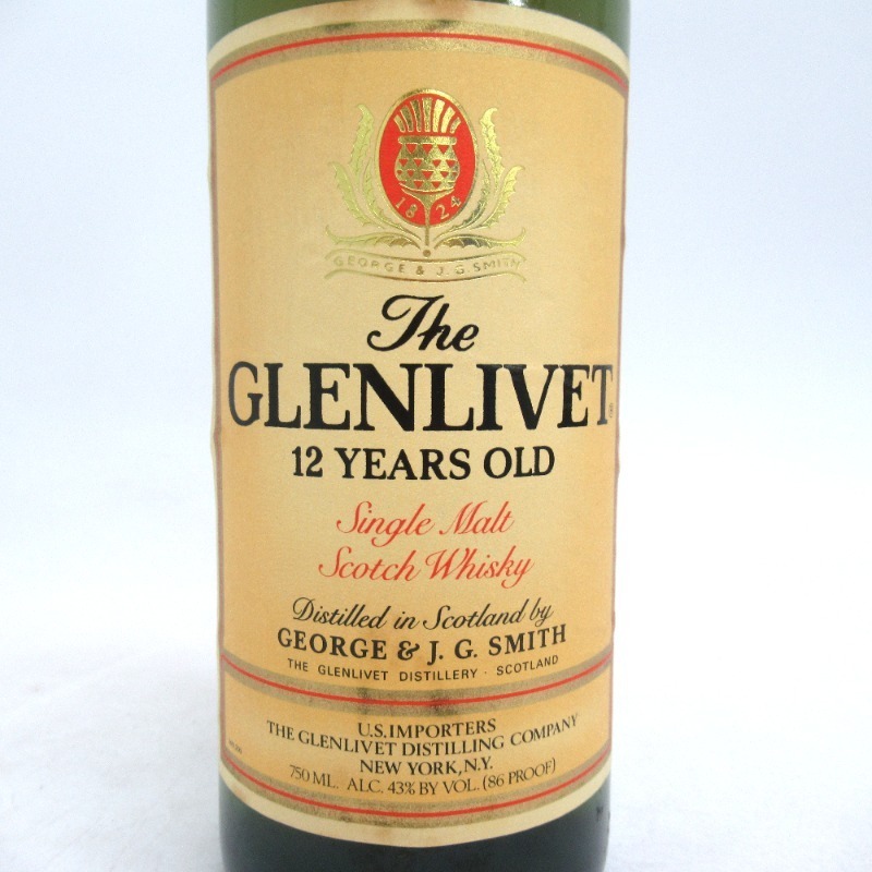 THE GLENLIVET 12 YEARS OLD ザ グレンリベット 12年 旧ボトル 赤