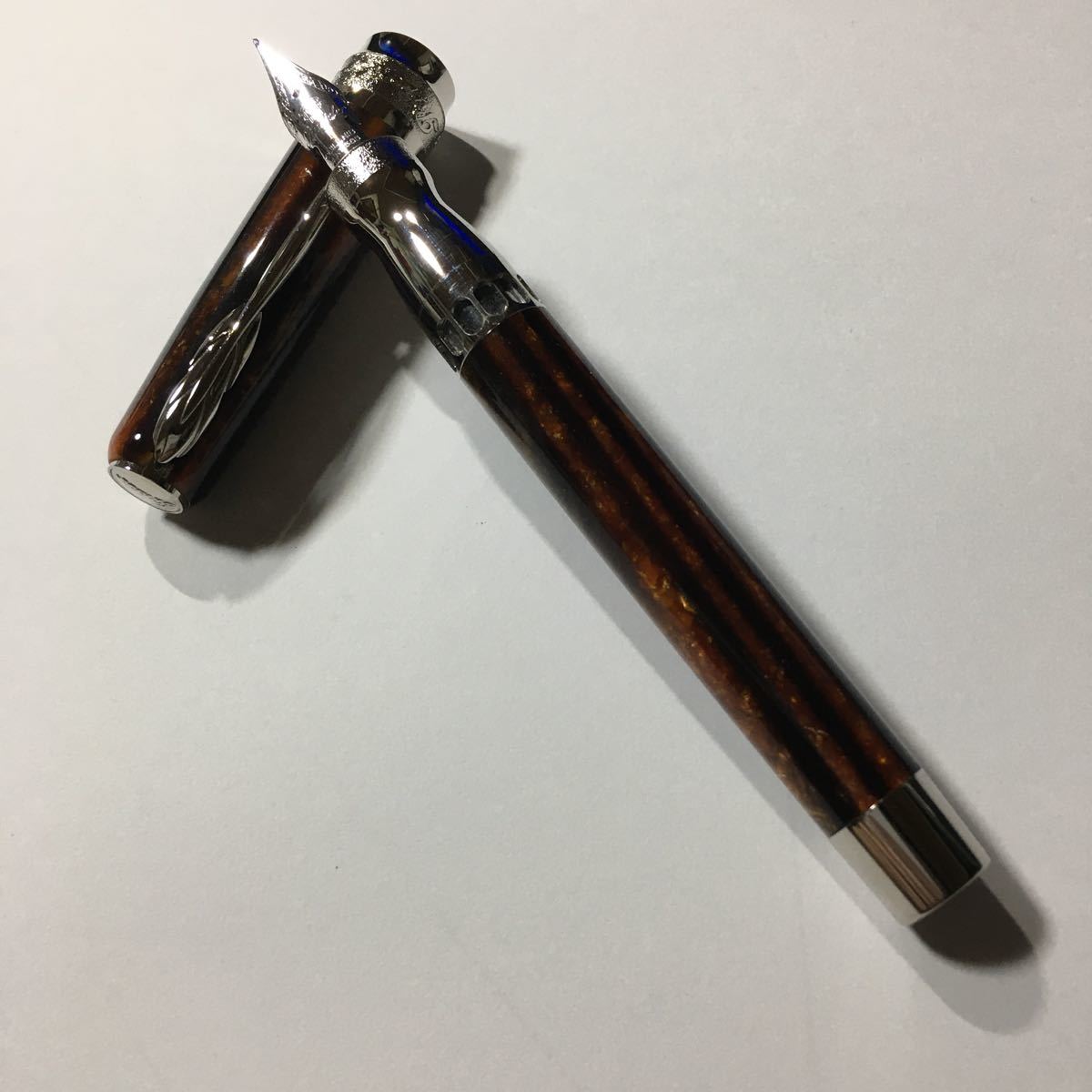 tt: PINEIDER ピナイダー 万年筆 14KT F 茶