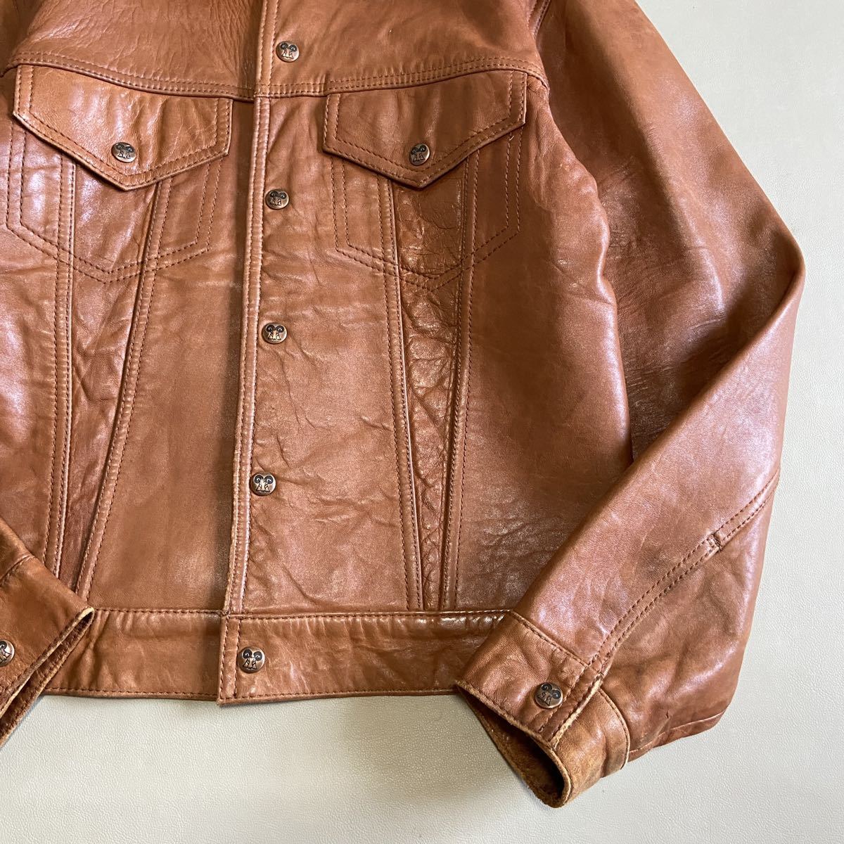 60s 70s LAKE LAND レイクランド レザー Gジャン ジャケット vintage 