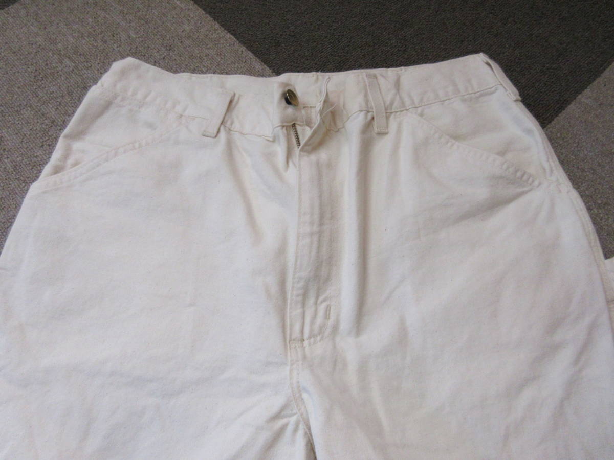 80s90s Carhartt USA製 ペインターパンツ 34インチ 生成り オフ