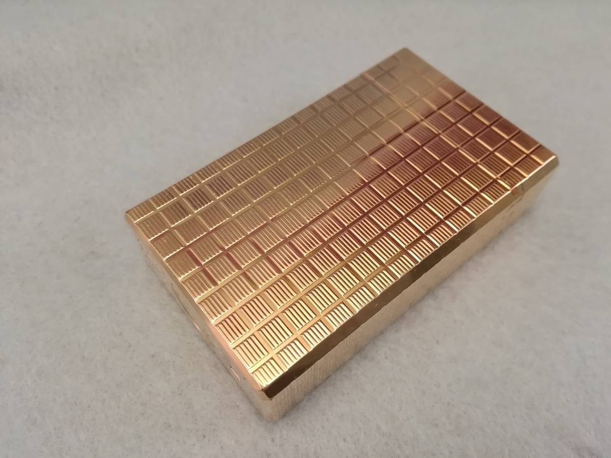 MK1-16 美品デュポンライターライン１Ｌ・金格子・完動品 デュポン ライン1 ライター メンズ ローラー LIGNE2