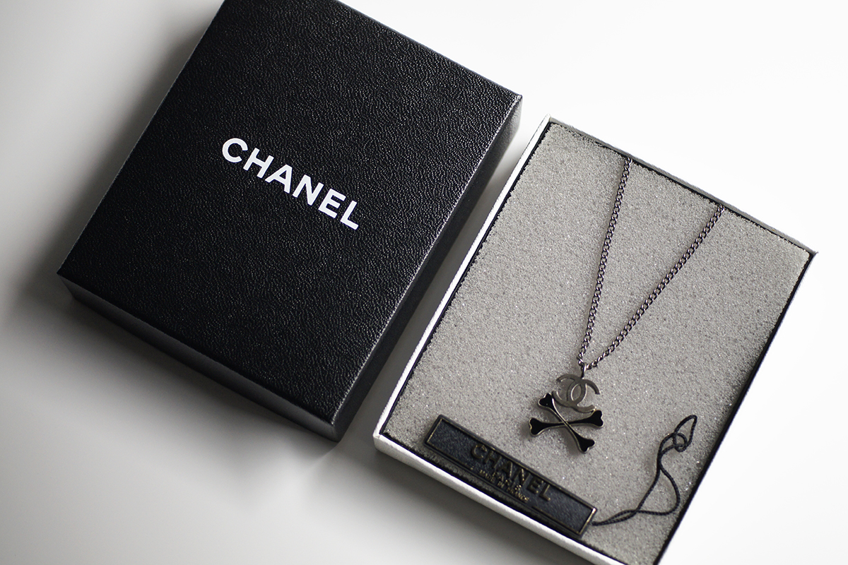 タグ BOX付 シャネル CHANEL 03A クロス ボーン ココマーク ネックレス 