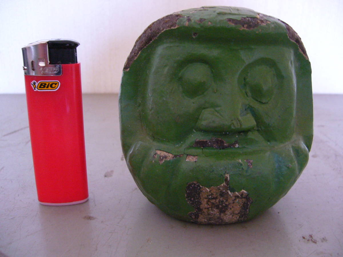 ◎古道具 庵々◎木彫 だるま 木型20cm◎張子型◎江戸時代郷土