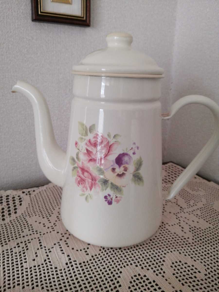 イマン イマン☆ホーロー☆イザベラシリーズ☆コーヒーケトル☆使用品