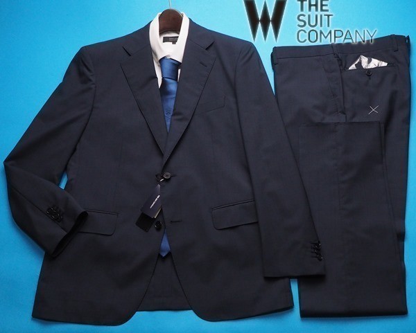  3.6万円 THE SUIT COMPANY スーツカンパニー シルク混ウール グレンチェック スーツ170/4D AB5体相当 ネイビー MD 172103 ラスト(Mサイズ)｜売買されたオークション情報、yahooの商品情報をアーカイブ公 Mサイズ