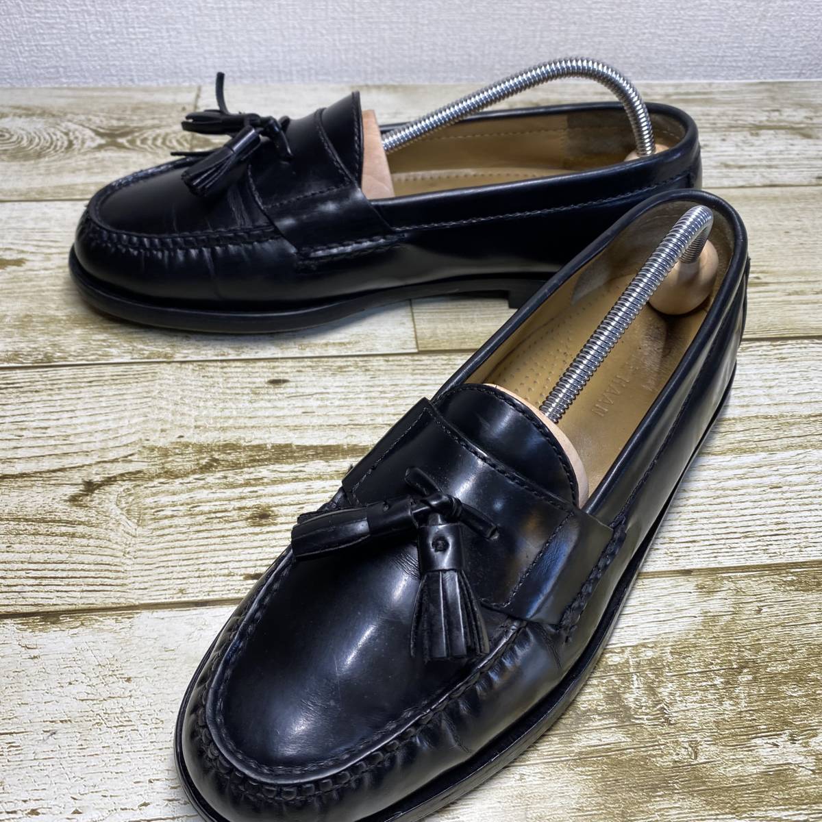 コールハーン】 COLE HAAN 靴 25.5cm 黒 キルトタッセルローファー 