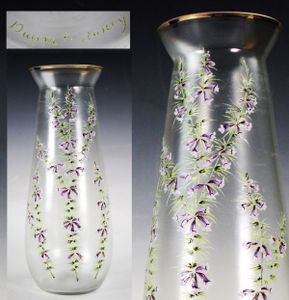 Nancy Daum Vase | Glass - and Cameo Art Etched Acid ドームナンシー